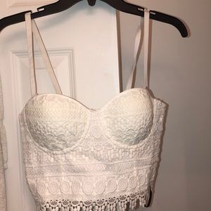 NWT white crop top